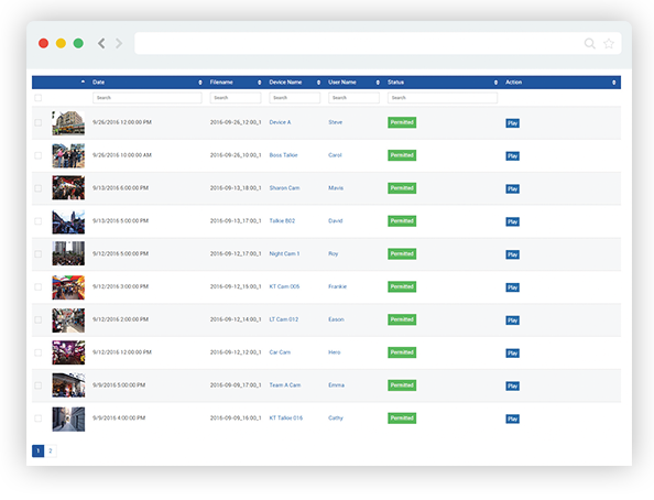 Managing videos & Information collected from devices